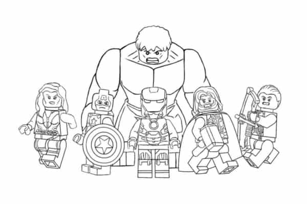 Desenho Vingadores Lego