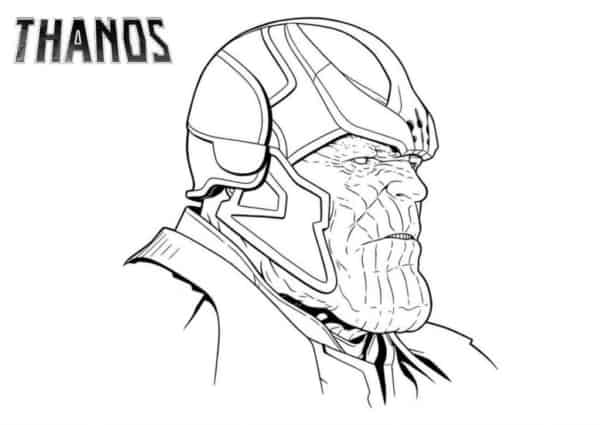 Desenho do Thanos para colorir
