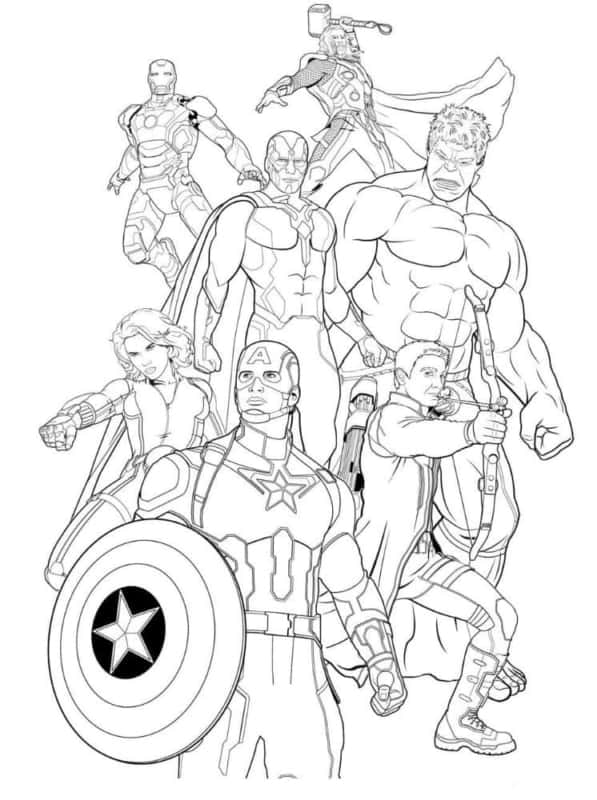 Desenho dos Vingadores Poster