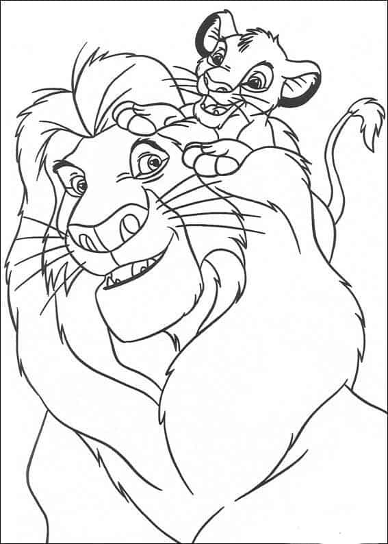 Simba e seu pai Mufasa