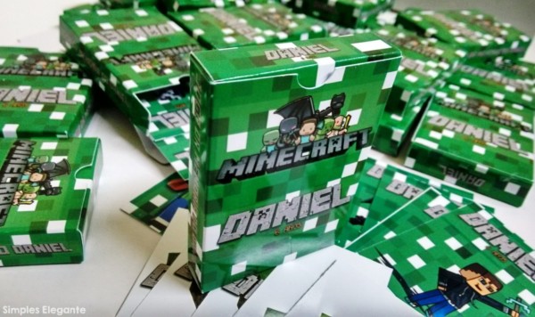 jogo da memória com cartas Minecraft