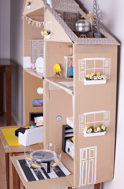 modelo de casinha de papelao
