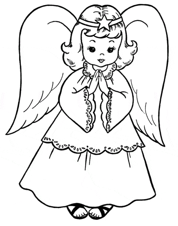 1 desenho de anjinha para colorir