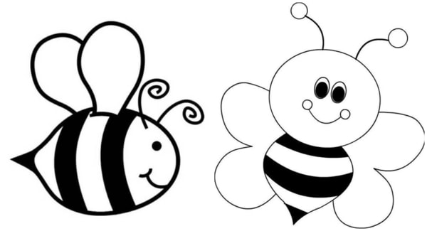10 desenhos simples de abelha