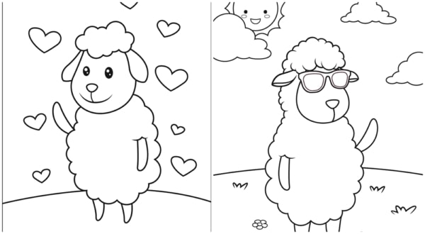 20 desenhos cute de ovelha