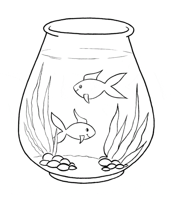 49 desenho de aquario pequeno para colorir