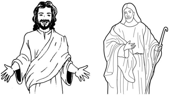 6 desenhos de Jesus para imprimir gratis