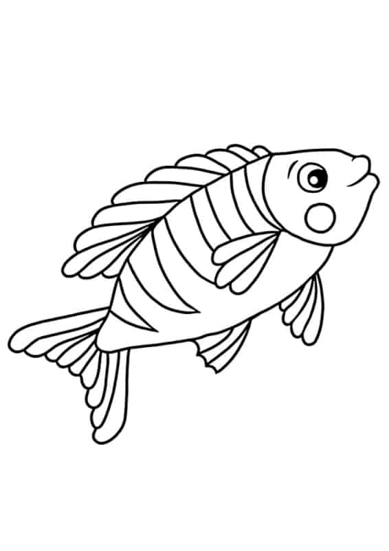 7 desenho gratis de peixe para imprimir