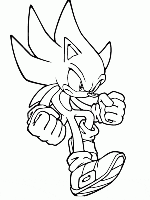 Super Sonic para colorir desenhos