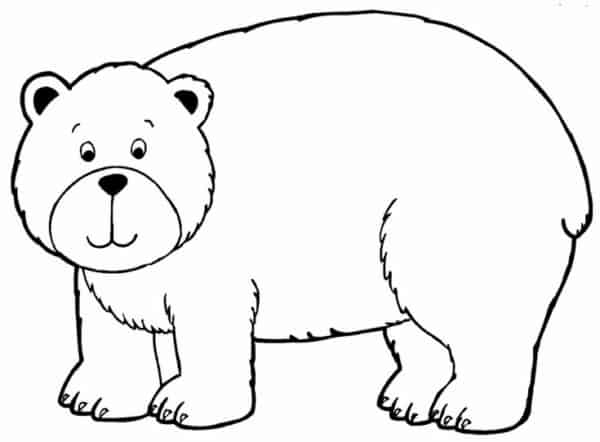 34 desenho simples e fofo de urso para colorir Pinterest