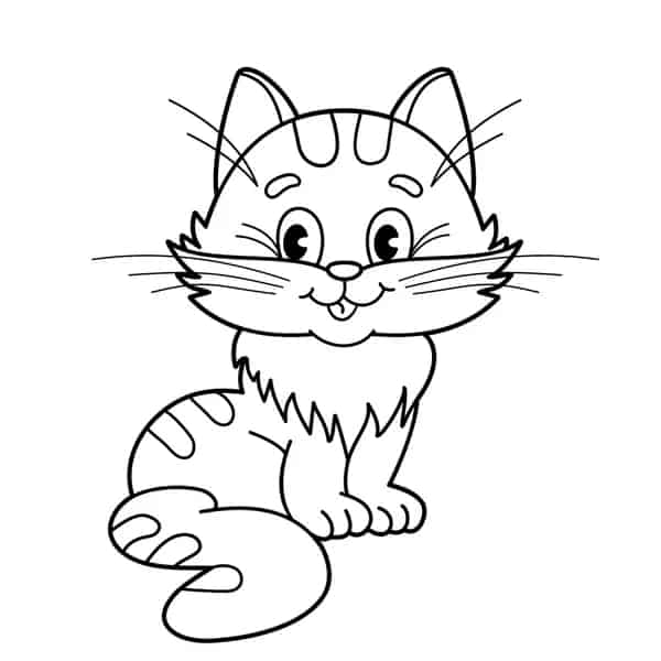 6 atividade de gato para colorir Depositphotos