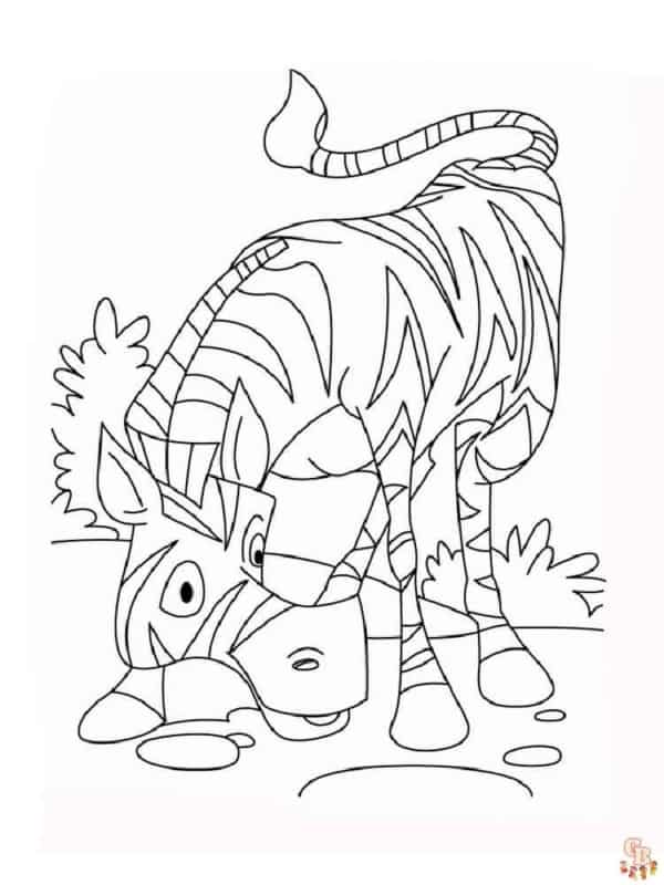 51 desenho fofo de zebra GBcoloring
