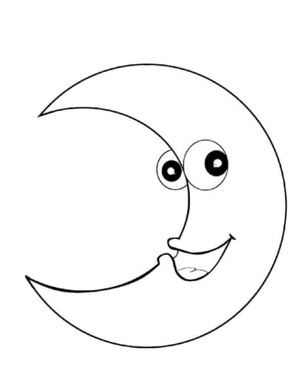 59 desenho cute de lua Coloring Pages