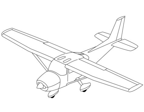 desenho de aviao para colorir modelos