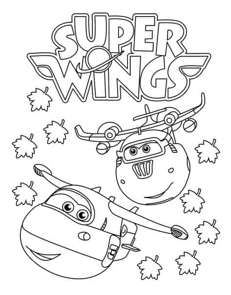 desenho de aviao para colorir super wings