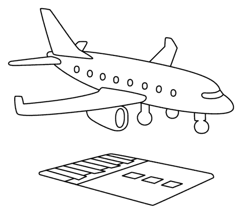 Desenho de Avião Simples – Desenhos para Colorir