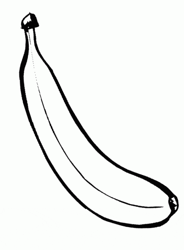 10 banana simples para colorir Clipart Library