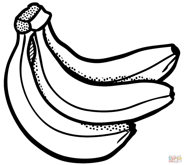 17 desenho de bananas para colorir Super Coloring