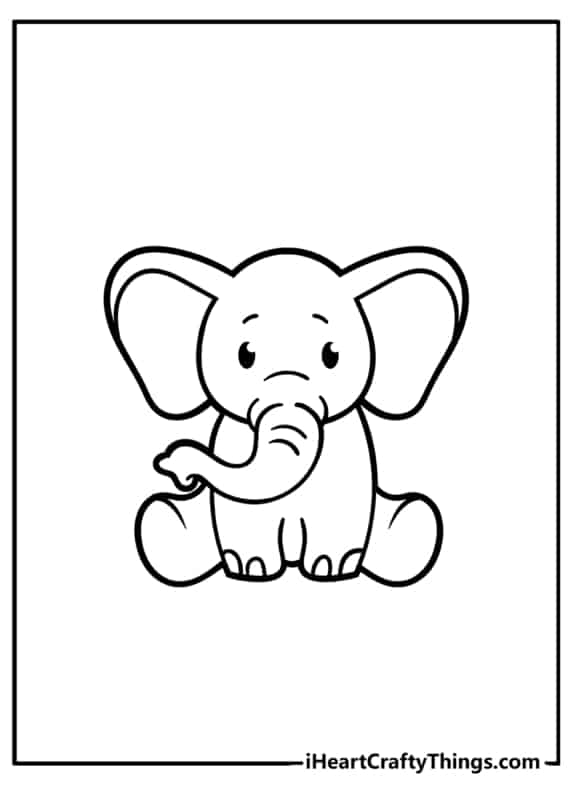 17 desenho de elefantinho para colorir I Heart Crafty Things