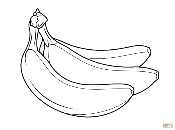 18 desenhos de banana para pintar Super Coloring