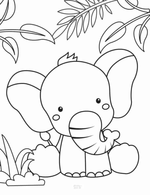 21 atividade de colorir de elefantinho Healthy and Lovin It