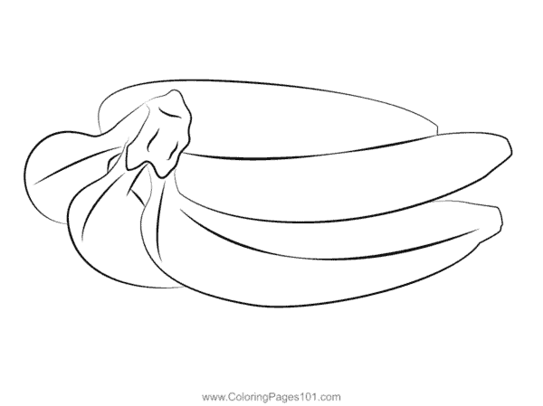 28 desenho de caho de banana para pintar ColoringPages101