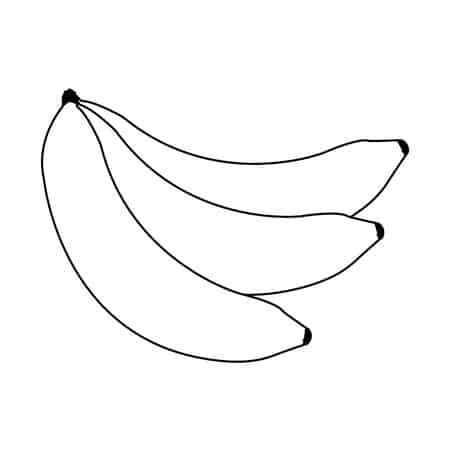 30 desenho de cacho de banana simples 123RF