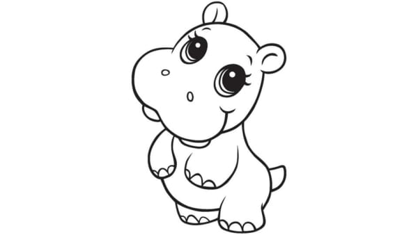 31 desenho cute de hipopotamo para colorir LeapFrog
