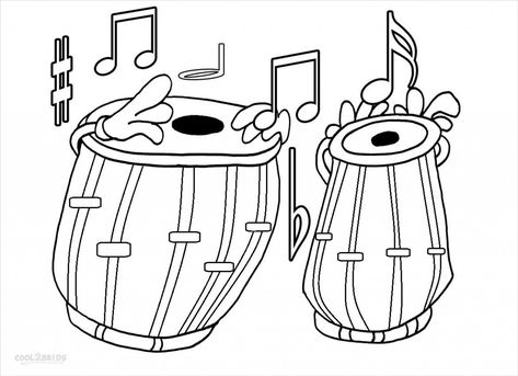 tambor com notas musicais