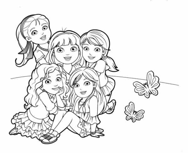 45 desenho cute grupo de amigas colorearimagenes