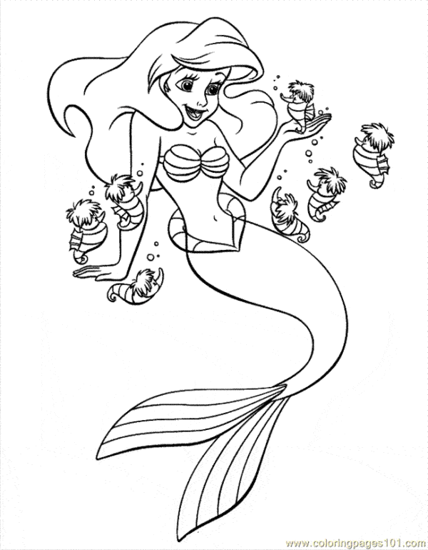 15 desenho Ariel para imprimir e colorir ColoringPages101