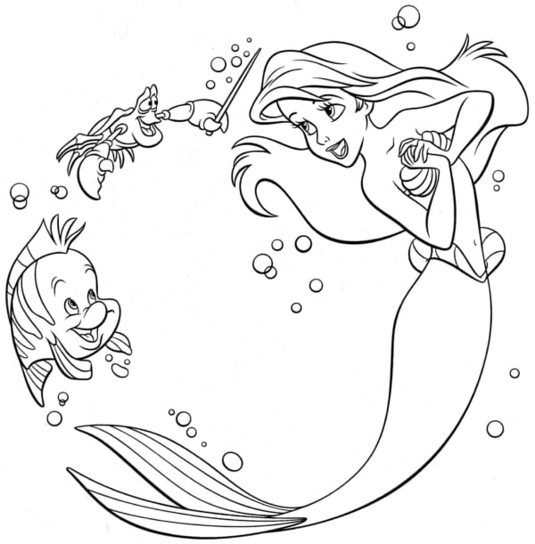 17 desenho Ariel para imprimir Get Coloring Pages