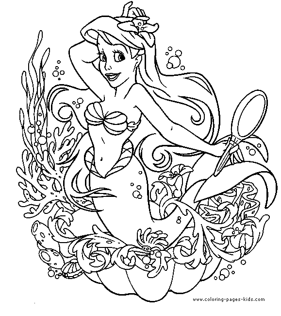 22 atividade Ariel Coloring pages for kids