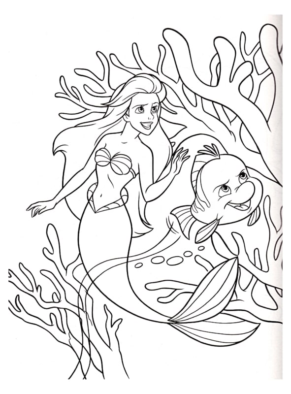 30 desenho para imprimir e pintar Ariel Just Color