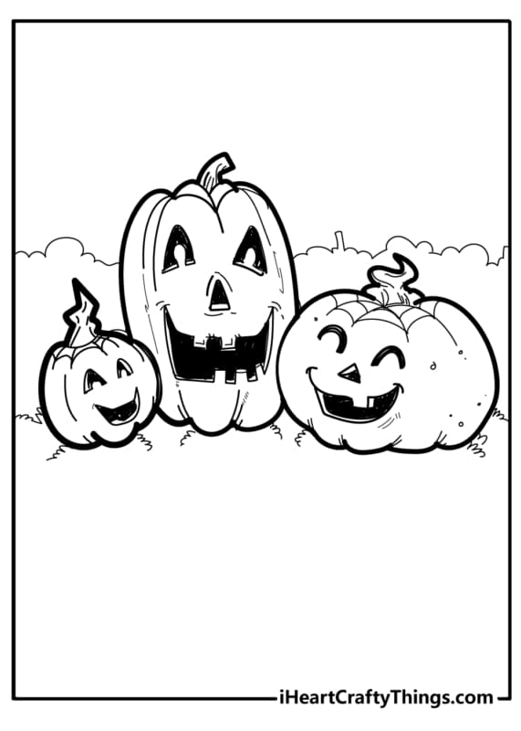 31 desenho de aboboras de halloween para colorir I Heart Crafty Things