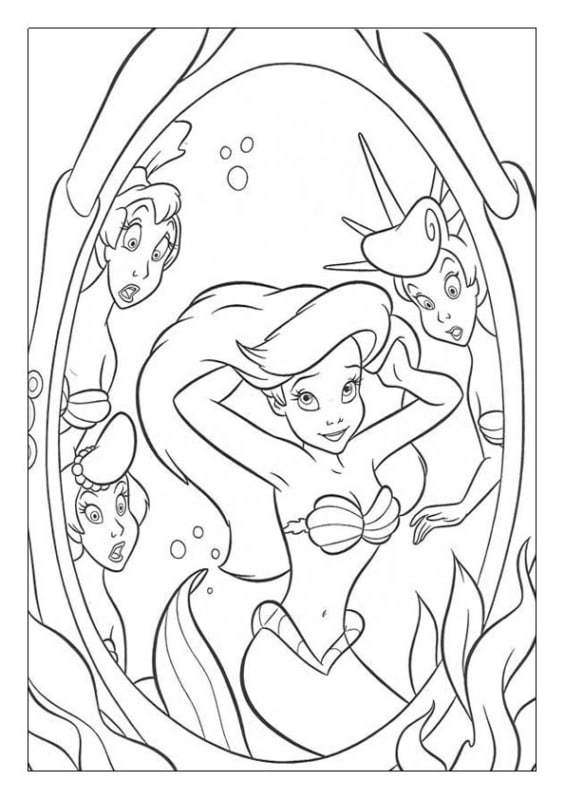 32 desenho Ariel para colorir kifesto