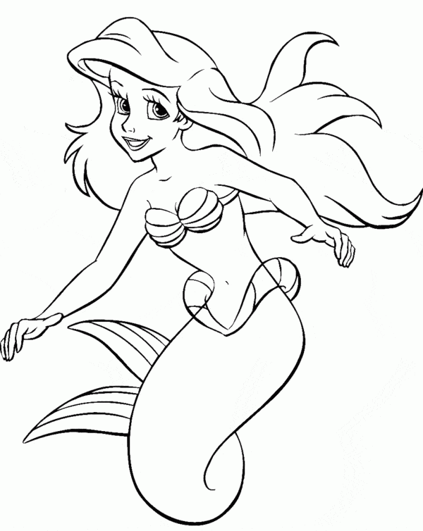 33 desenho gratis Ariel para colorir Clipart Library