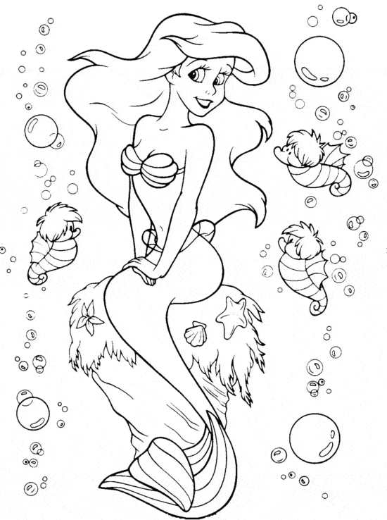39 desenho Ariel para colorir Free Printables