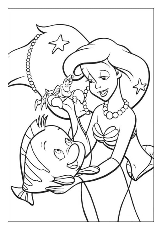 40 desenho Ariel para pintar kifesto