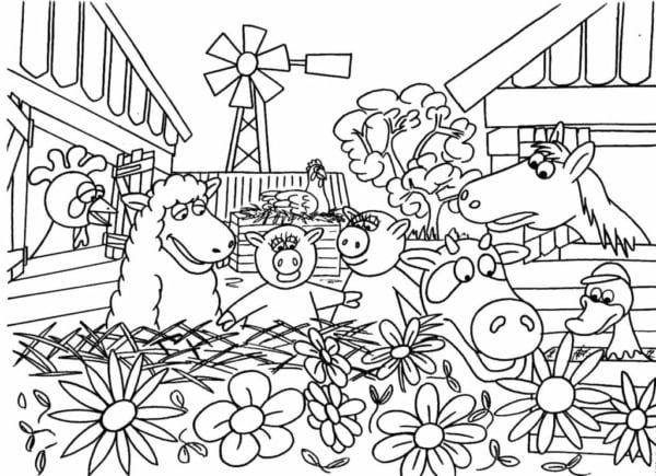 40 desenho de animais da fazenda WONDER DAY