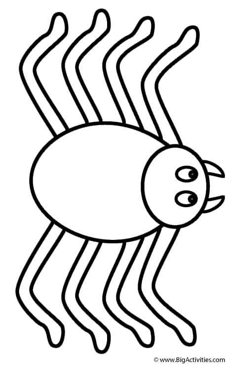 Desenho de aranha para colorir