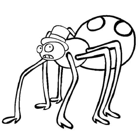 ideia de desenho de aranha para colorir