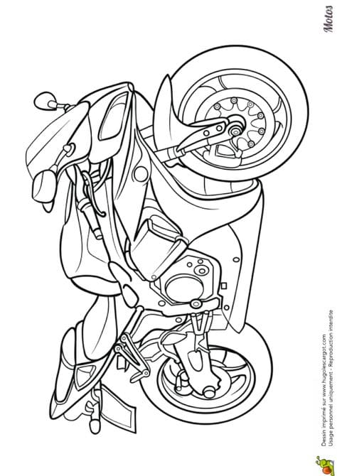 moto desenho para pintar