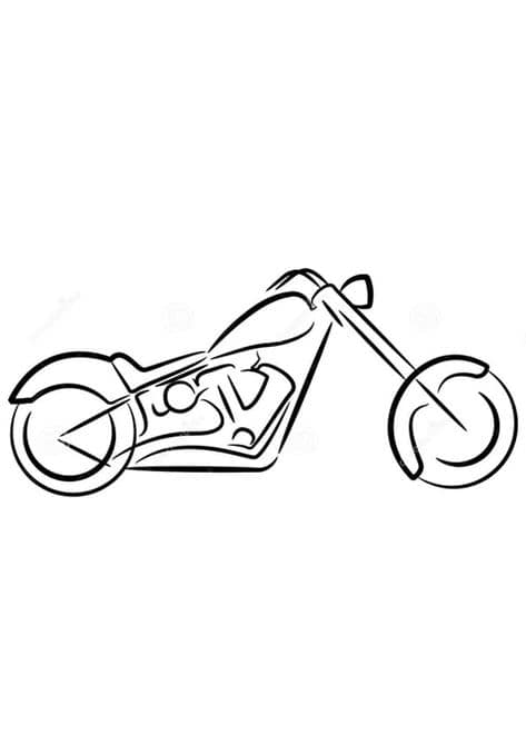 moto simples para colorir