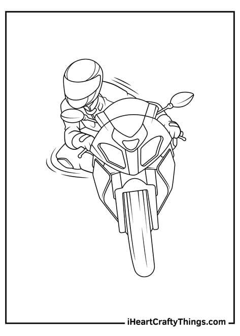 motociclista para pintar