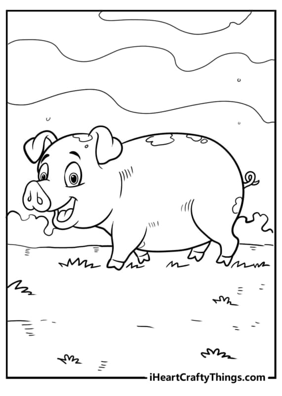 porco colorir 1