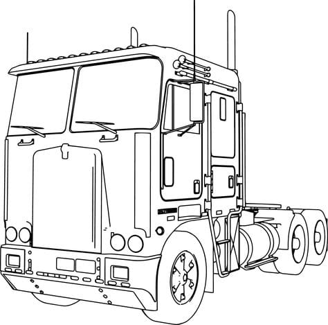 truck para colorir
