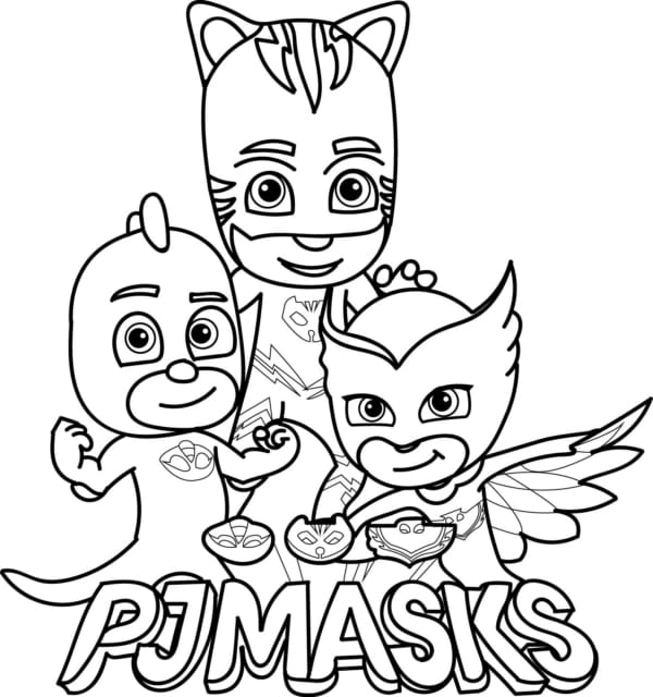 4 atividade PJ Masks para colorir Get Coloring Pages