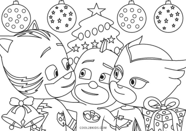 42 desenho de natal PJ Masks COOL2BKIDS