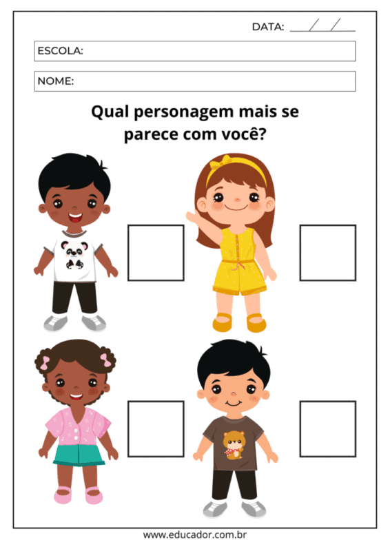5 atividade projeto identidade educacao infantil Educador